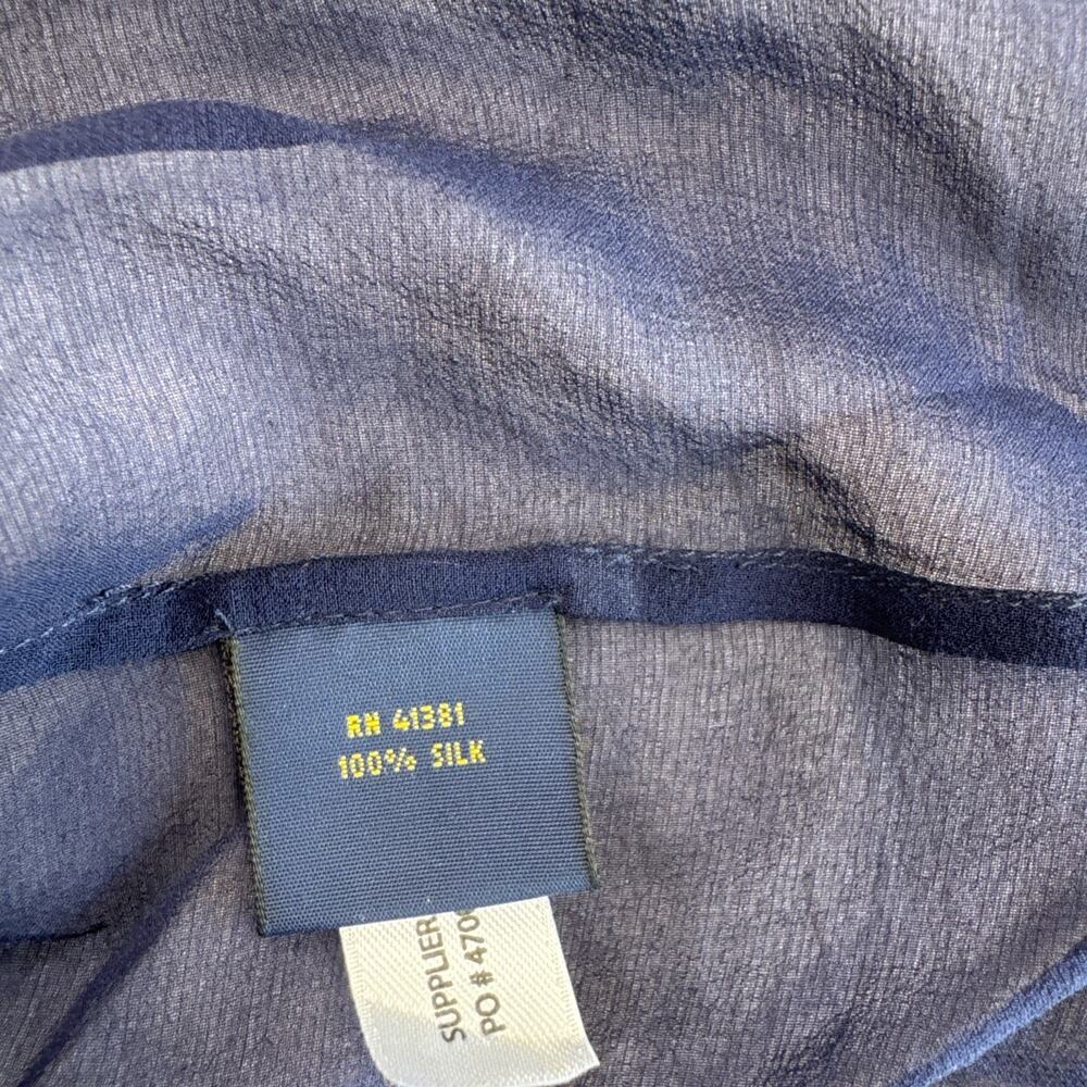 Polo Ralph Lauren Silk Dress Womens 6 Navy Dress With Overlay NWT MSRP$598 - Picture 8 of 16
